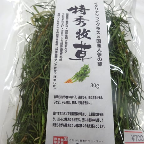 【特秀牧草】イタリアンライグラス×国産人参の葉