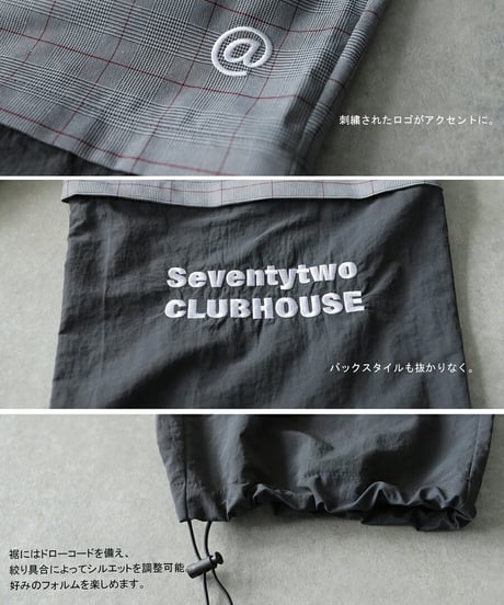 【ANTIQUA GOLF×STCH】2way Check Pullover-Glen Check