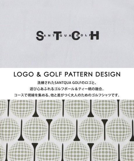 【ANTIQUA GOLF×STCH】Golf Motif Tops-White