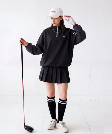 【ANTIQUA GOLF×STCH】2way Zip-off Tops  black