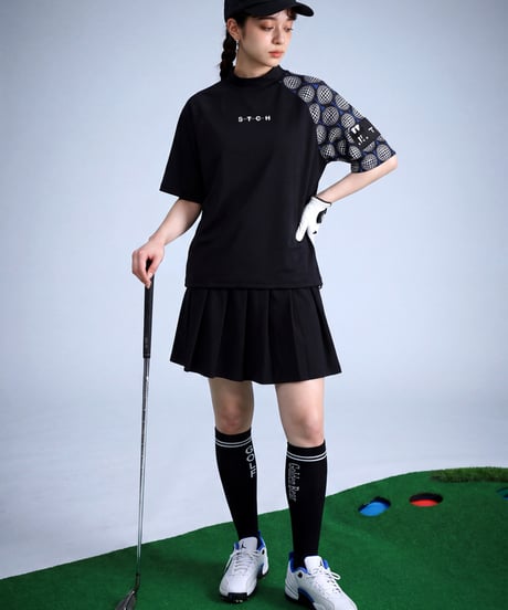 【ANTIQUA GOLF×STCH】Golf Motif Tops-black