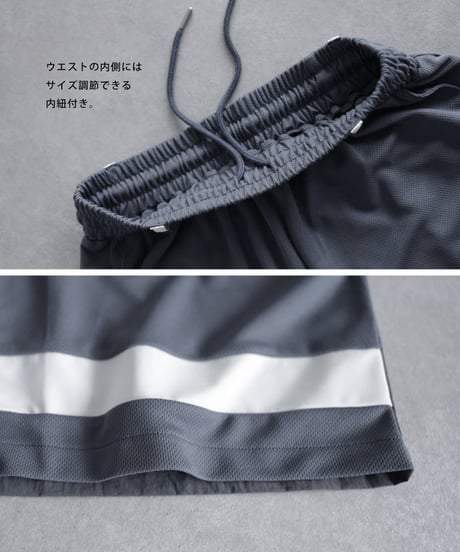 【ANTIQUA GOLF×STCH】Line design half pants-khaki mix