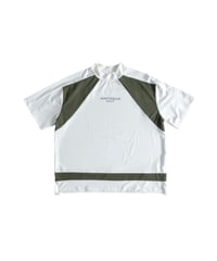【ANTIQUA GOLF×STCH】Panel Mock Neck Tops-khaki mix