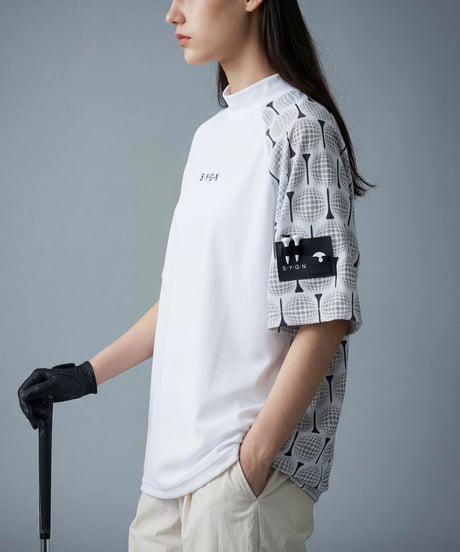 【ANTIQUA GOLF×STCH】Golf Motif Tops-White