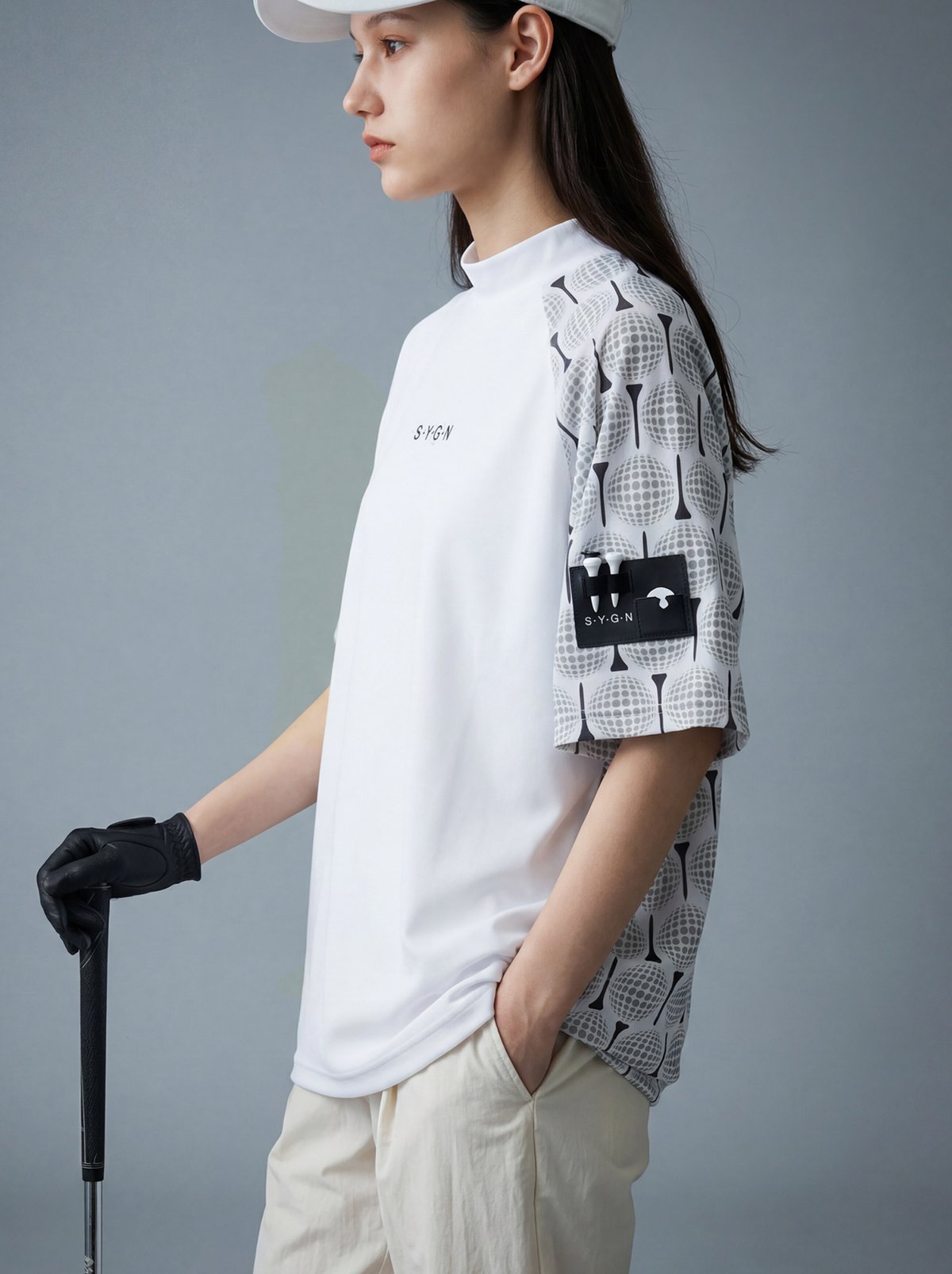 ANTIQUA GOLF×STCH】Golf Motif Tops-White | 【公式】