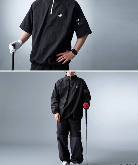 【ANTIQUA GOLF×STCH】2way Zip-off Pants  black