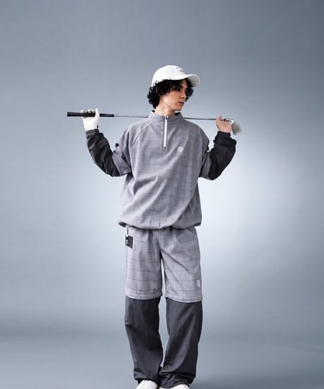 【ANTIQUA GOLF×STCH】2way Check Pullover-Glen Check
