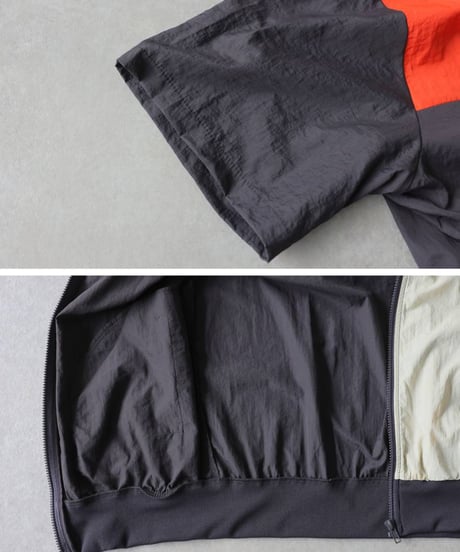 【ANTIQUA GOLF×STCH】Color block Hoodie-gray