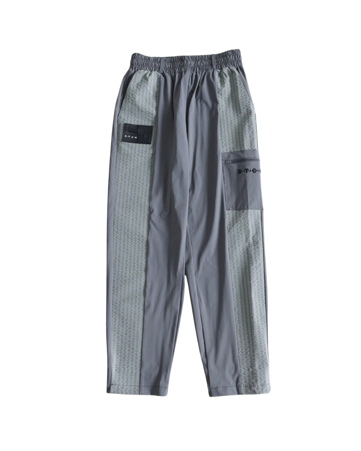 ふりまくん ANTIQUA GOLF×STCH】grid pattern pants-gray | 【公