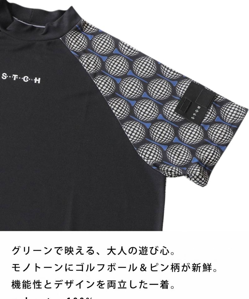 ANTIQUA GOLF×STCH】Golf Motif Tops-black | 【公式】