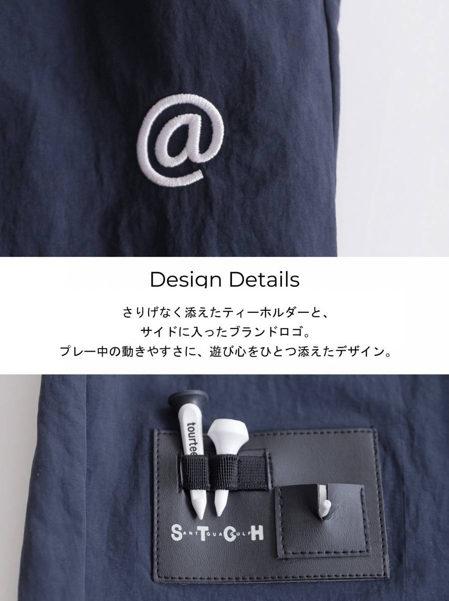 ANTIQUA GOLF×STCH】2way Zip-off Pants black |