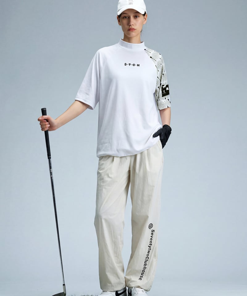 【人気商品】 完売品 【ANTIQUAGOLF×STCH】 white【L】 ANTIQUA GOLF×STCH】Golf Motif Tops-White | 【公式】