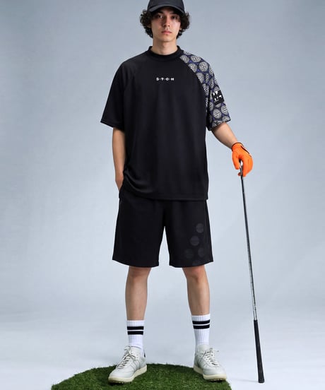 【ANTIQUA GOLF×STCH】Golf Motif Tops-black