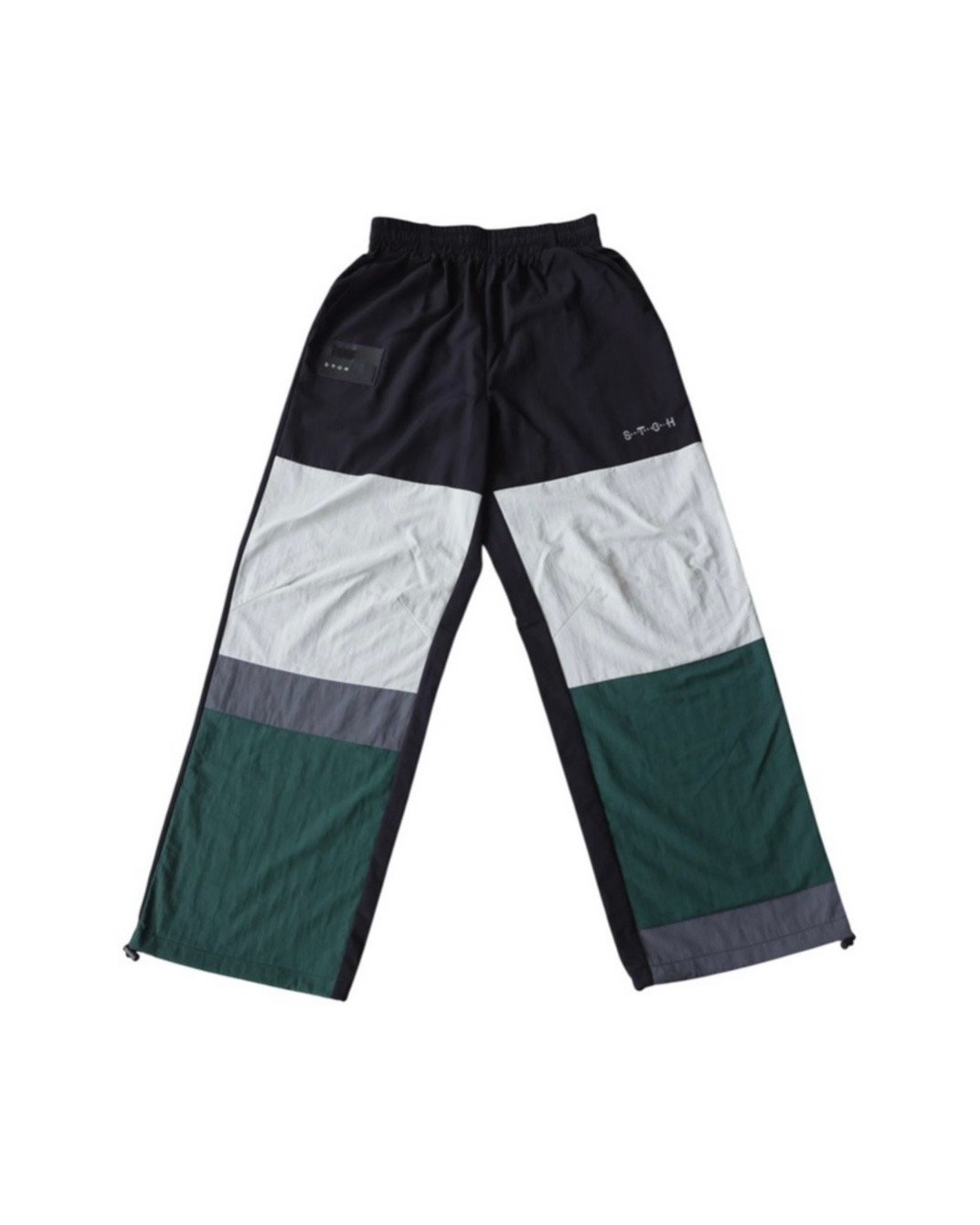 ANTIQUA GOLF カラーブロックパンツ ANTIQUA GOLF×STCH】Color-block Pants-black mix