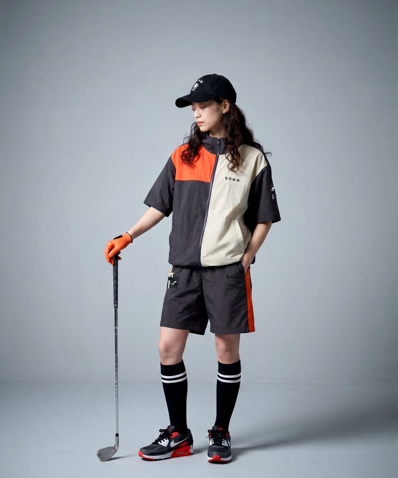 ANTIQUA GOLF×STCH】Color block Pants-gray | 【公式