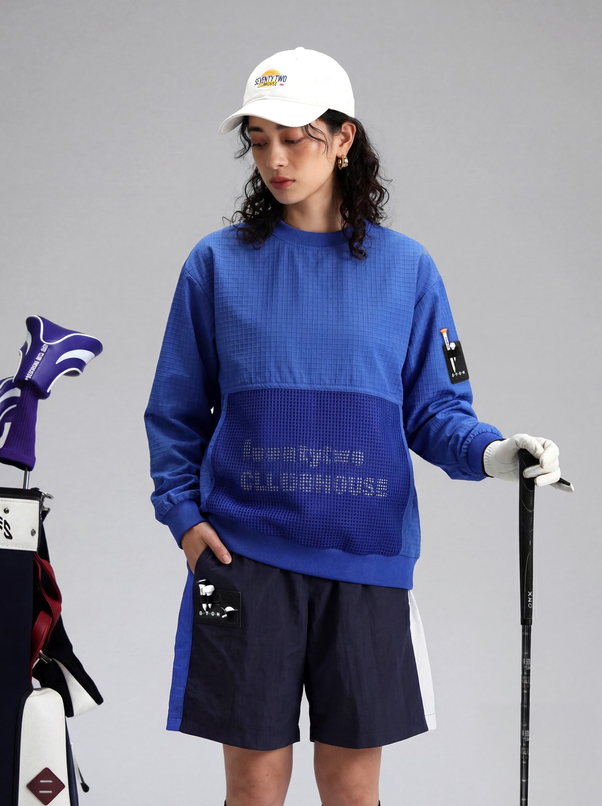 ANTIQUA GOLF×STCH】Color block Pants-navy | 【公式