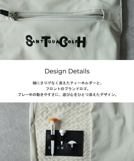 【ANTIQUA GOLF×STCH】grid pattern pants-black