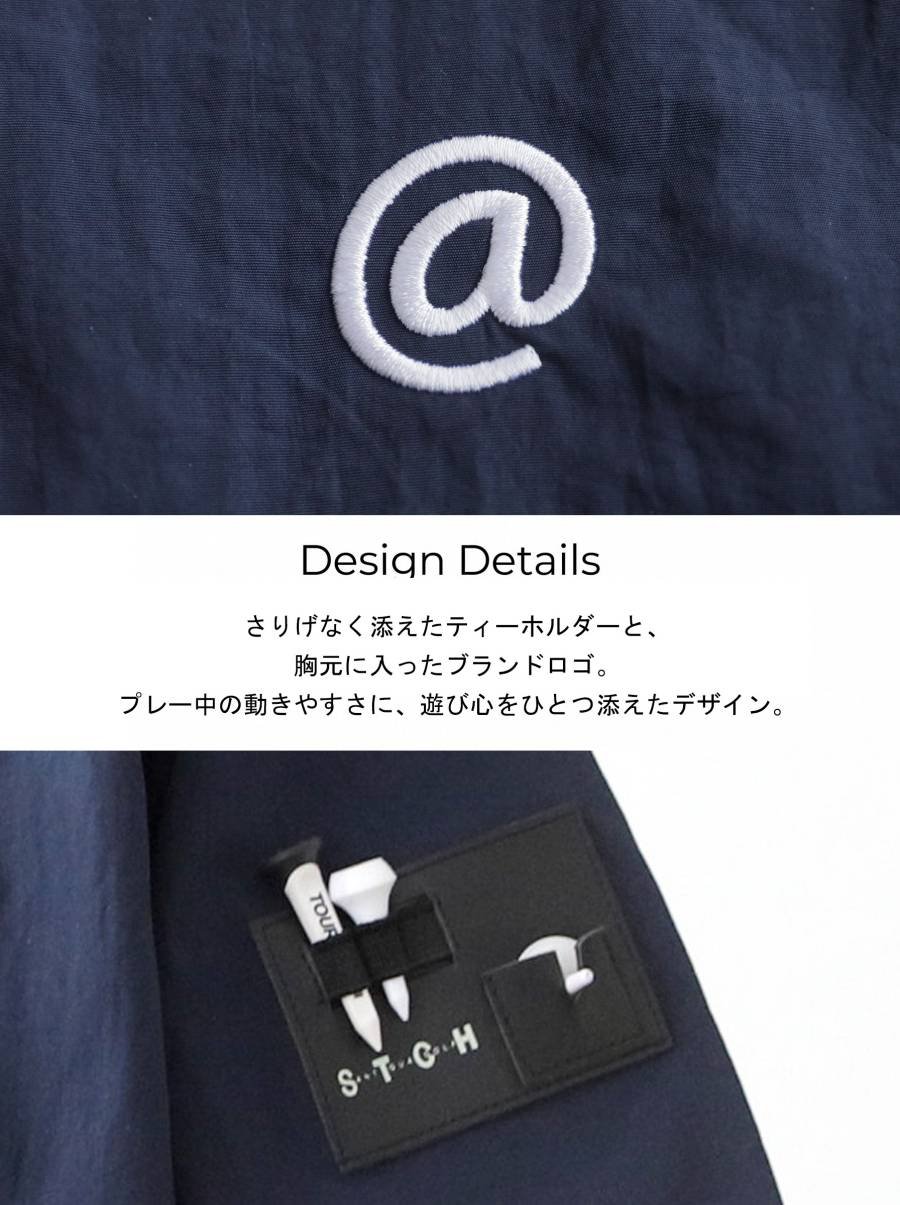 ANTIQUA GOLF×STCH】2way Zip-off Tops black | 【