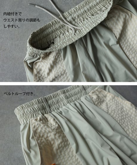 【ANTIQUA GOLF×STCH】grid pattern pants-navy