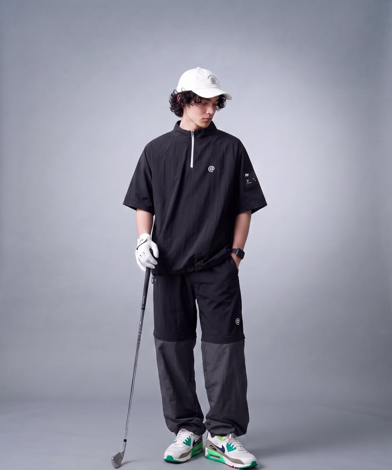 ANTIQUA GOLF×STCH】2way Zip-off Pants black |