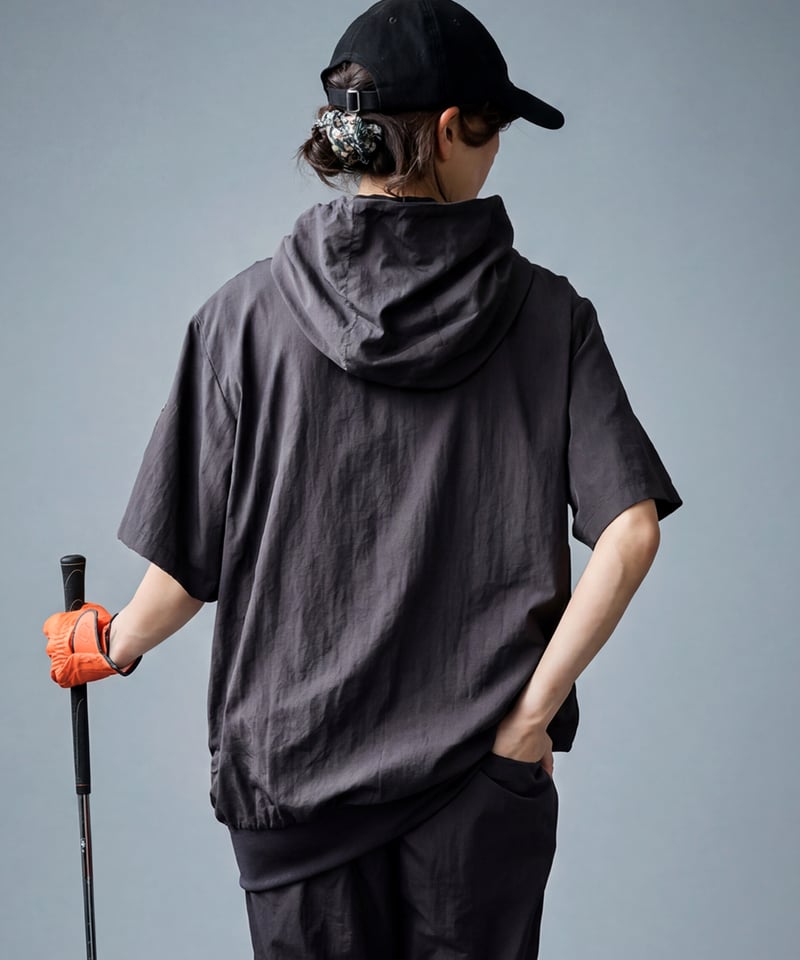 ANTIQUA GOLF×STCH】Color block Hoodie-gray | 【公