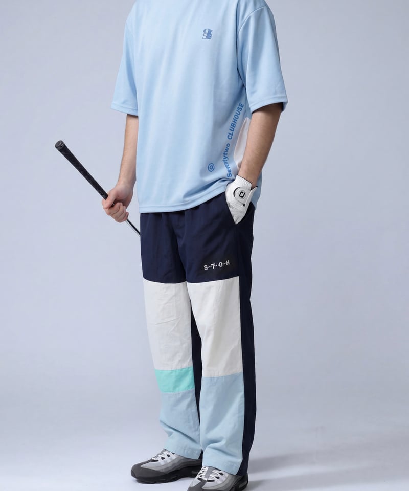 ANTIQUA GOLF×STCH】Color-block Pants-navy mix |