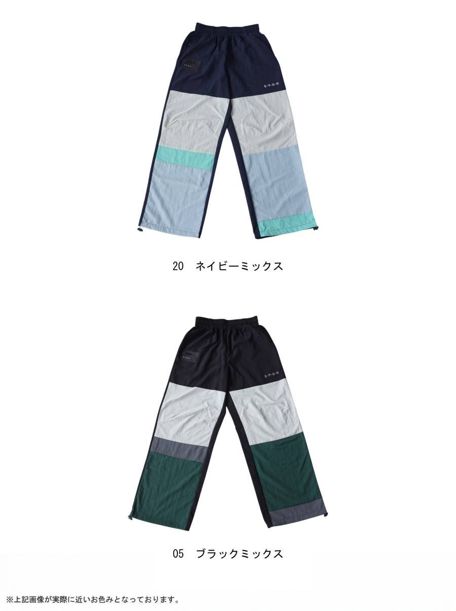 ANTIQUA GOLF カラーブロックパンツ ANTIQUA GOLF×STCH】Color-block Pants-black mix