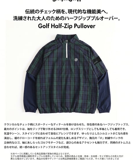 【ANTIQUA GOLF×STCH】2way Check Pants-Black Watch