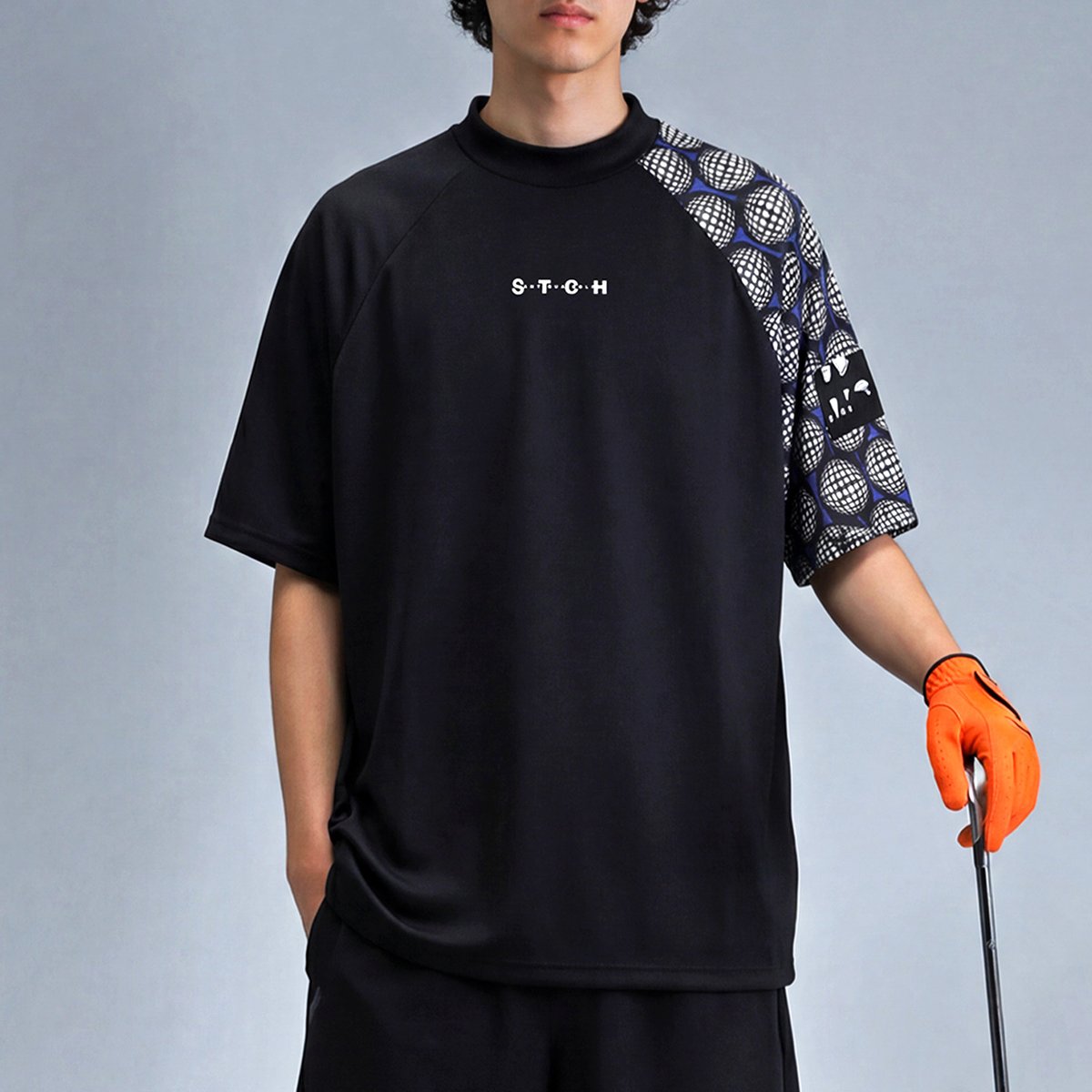 ANTIQUA GOLF×STCH】Golf Motif Tops-black | 【公式】