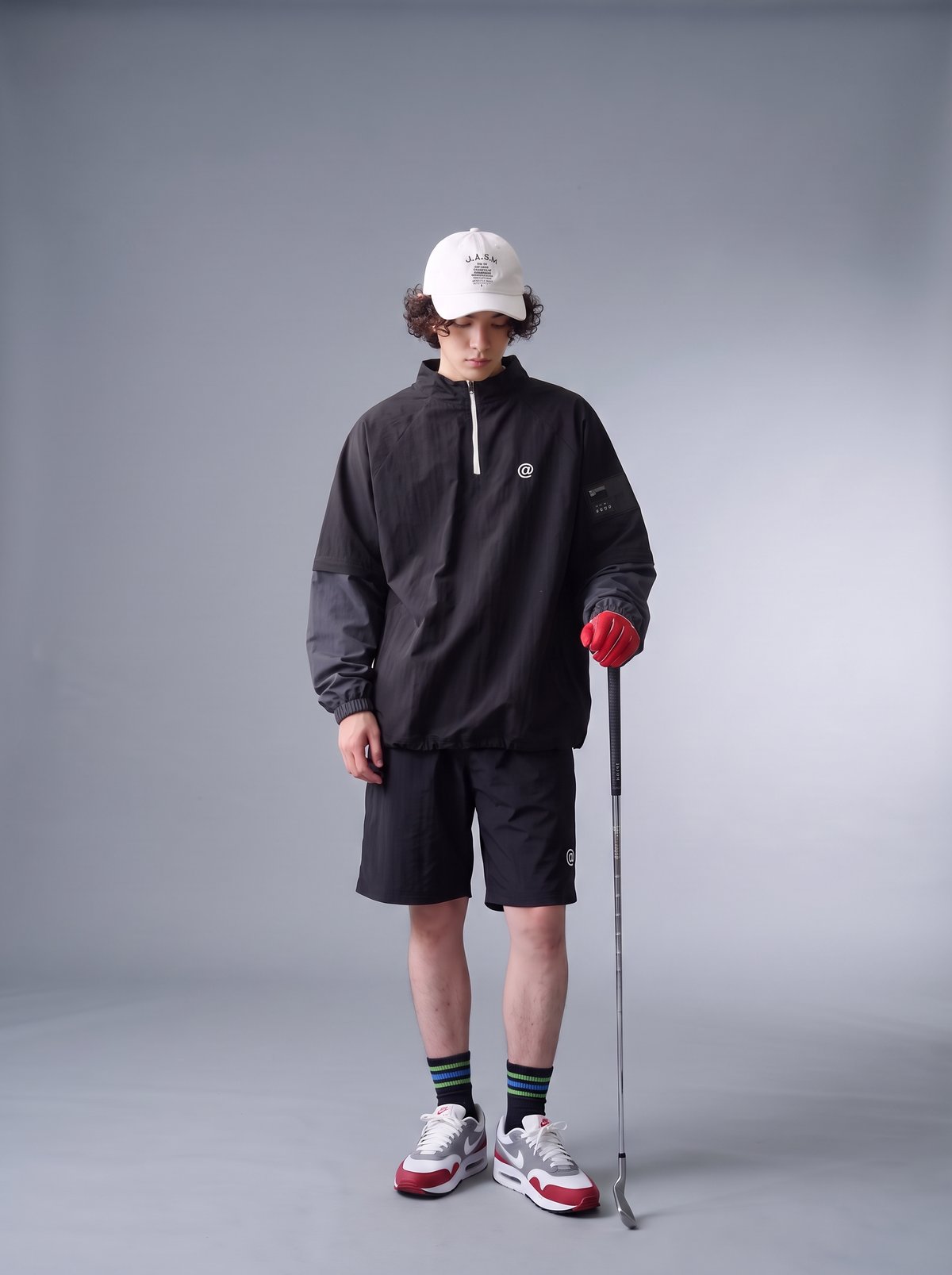 ANTIQUA GOLF×STCH】2way Zip-off Pants black |