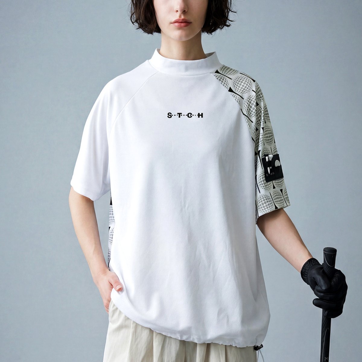 ANTIQUA GOLF×STCH】Golf Motif Tops-White | 【公式】