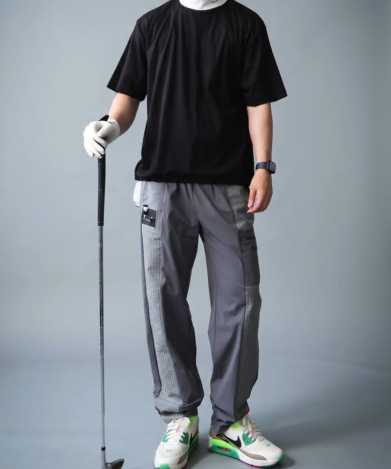 ANTIQUA GOLF×STCH】grid pattern pants-gray | 【公