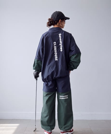 【ANTIQUA GOLF×STCH】2way Zip-off Pants  navy