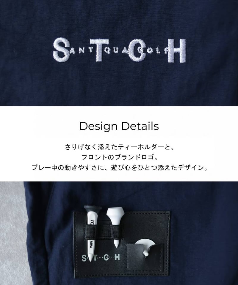 ANTIQUA GOLF×STCH】Color-block Pants-black mix