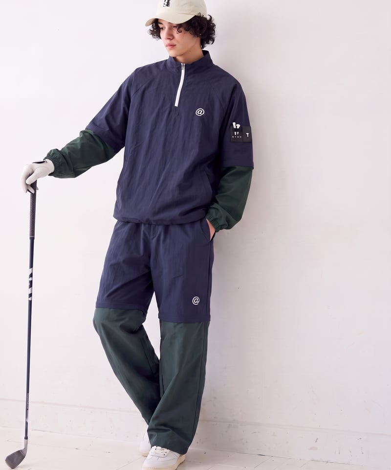 ANTIQUA GOLF×STCH】2way Zip-off Pants navy | 【