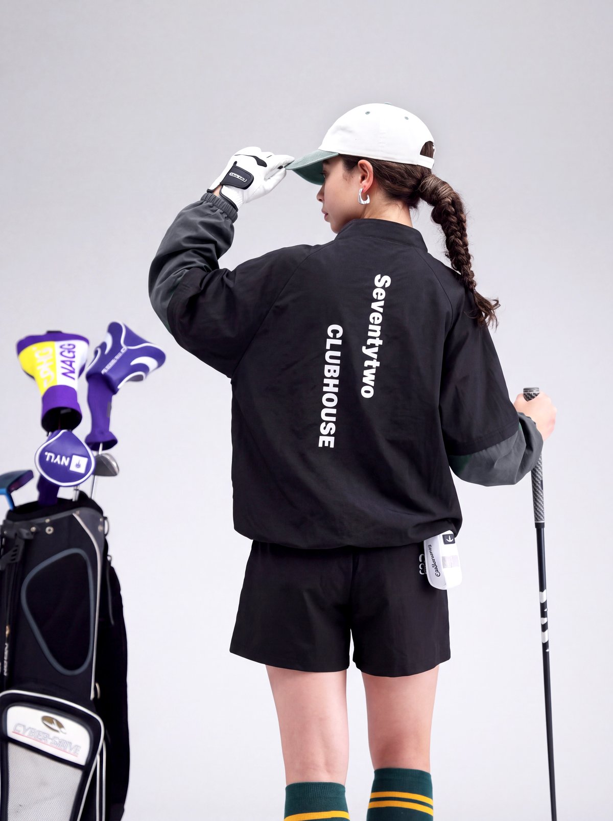 ANTIQUA GOLF×STCH】2way Zip-off Pants black |
