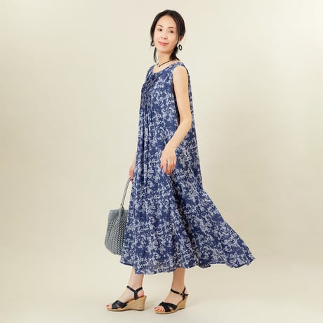 【洗える/2WAY】ピンタックノースリーブワンピース[61216351]naturalmist
