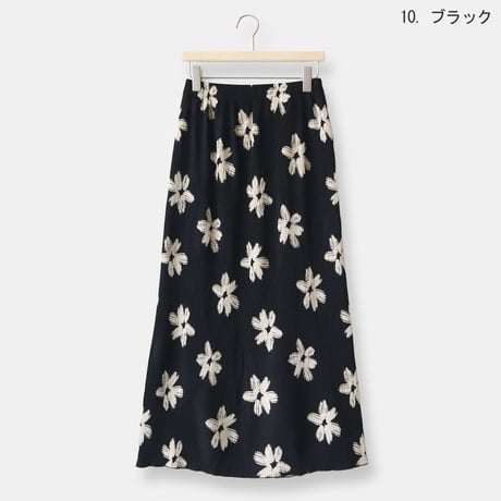 ランダムプリーツセミワイドスカート[62115258]natural mist