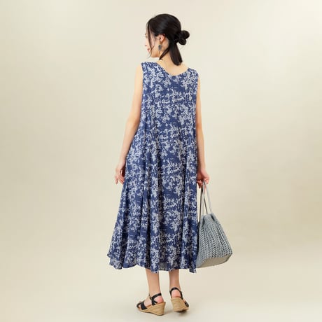 【洗える/2WAY】ピンタックノースリーブワンピース[61216351]naturalmist