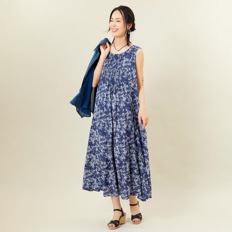 【洗える/2WAY】ピンタックノースリーブワンピース[61216351]naturalmist