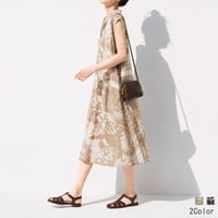ボタニカルプリントスキッパーワンピース[31816380]naturalmist