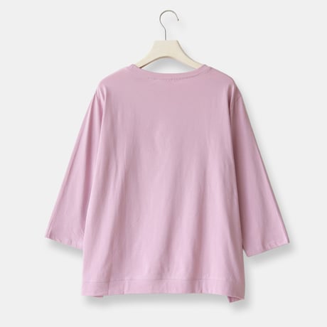フラワープリント刺繍デザインTシャツ[22011646]natural mist