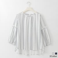 クロスステッチプリントデザインブラウス

[30113372]natural mist
