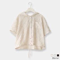 ダイヤピンタックフーディーブラウス[14914453]natural mist