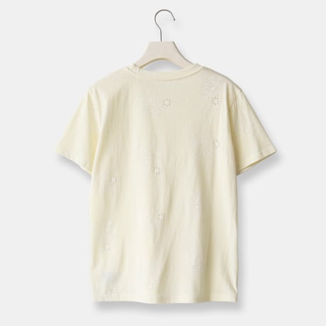 透かしレースフラワーデザインTシャツ[22031461]vivid