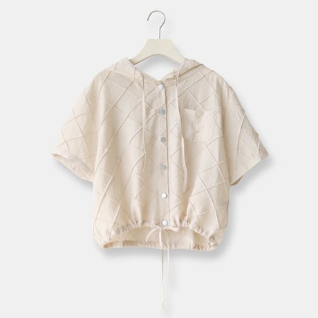 ダイヤピンタックフーディーブラウス[14914453]natural mist