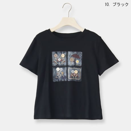 ボタンデザインTシャツ[22031520]vivid