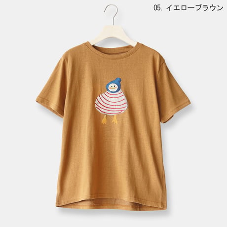 ボーダーダックプリントTシャツ[22031456]vivid