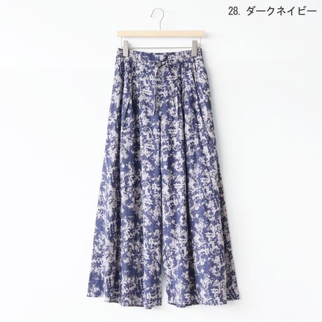 【洗える】ボタニカルプリントワイドパンツ[61217281]naturalmist
