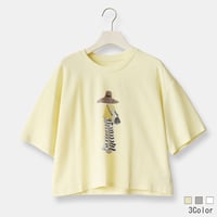 ガールプリントワイドカットソー[22031517]vivid
